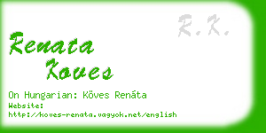 renata koves business card