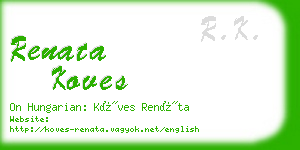 renata koves business card